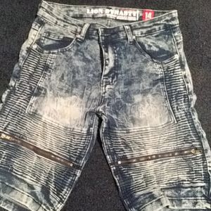 Lion Dynasty Jean Shorts